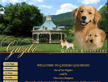 Tablet Screenshot of gazebogoldens.com